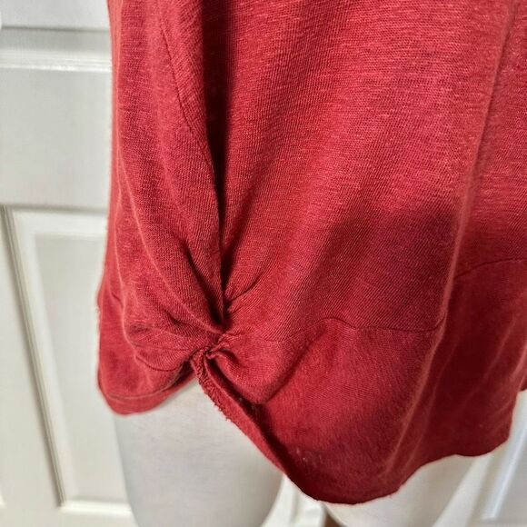 Athleta  red linen sleeveless top - Picture 4 of 9